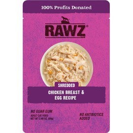 RAWZ® Shredded Chicken Breast & Egg Recipe 8/2.46 oz Pouches