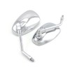 Universal 10mm Chrome Motorcycle Rear View Side Mirrors Handle Bar