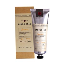 Fikkerts Fruits Of Nature Jasmine Soothing and Hydrating Hand Cream (75ml/2.54floz) with Lively, Sweet Floral Tones, Vegan Plant Based