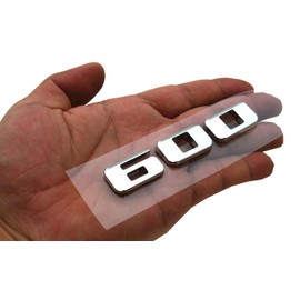 1x Escalade 600 Logo Badge Decals Replacement for Escalade Rear Liftgate Emblem 3D Nameplate (Chrome)