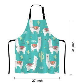 Lefolen Kitchen Cooking Apron-4, Multi Lf69, 31 X 27 Inch