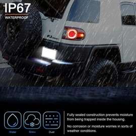 BHZNGD 2pcs White Error Free License Plate Lighting Lamp Compatible with Toyota Land Cruiser FJ80 FJ Cruiser (XJ10, GSJ15) for L/EXUS LX450 1996-1998