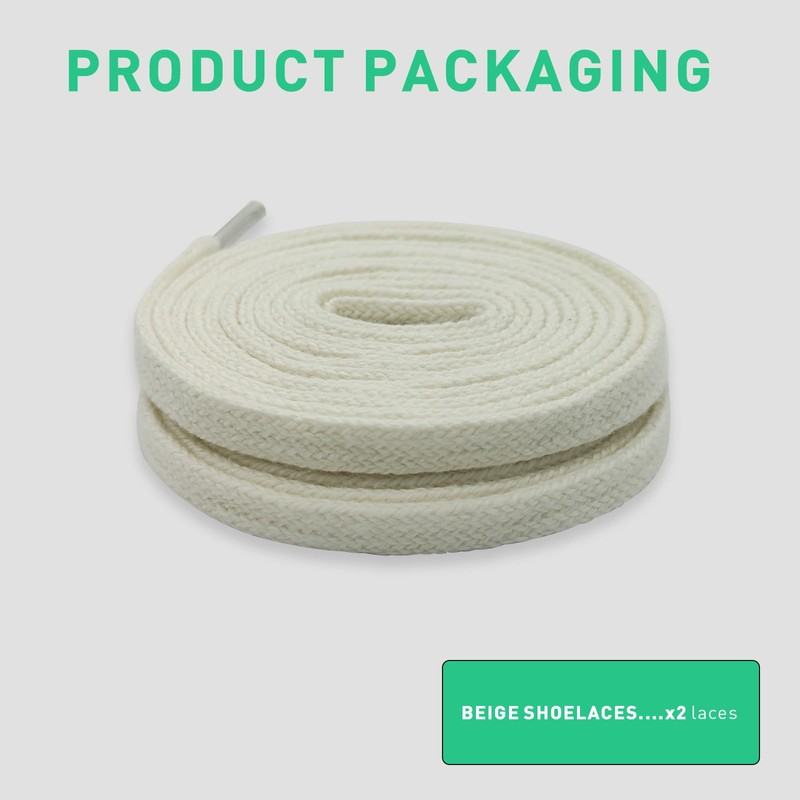UamGlsob 5/16" Flat Cotton Shoe Laces for Sneakers, Wide Replacement