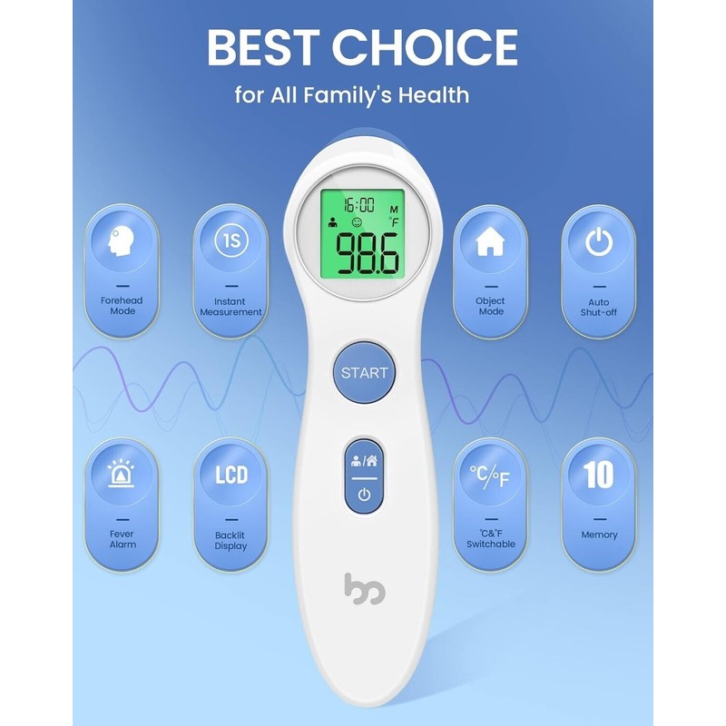 Joytech Healthcare NEW Femometer Infrared Forehead Thermometer Non Contact Instant