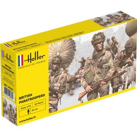 Heller 49623 Maquette Parachutists Britanniques Plastic Model Kit, Yellow, Brown, 1:72 Scale