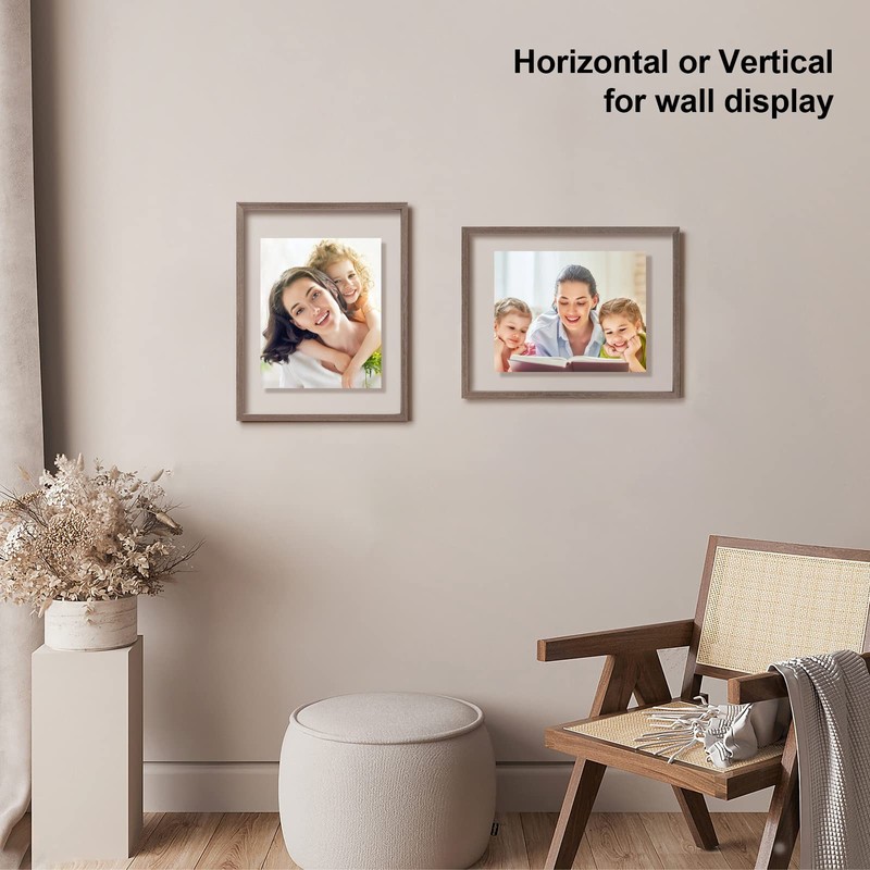 Egofine 11x14 Floating Frames Set of 2, Double Plexiglass Picture