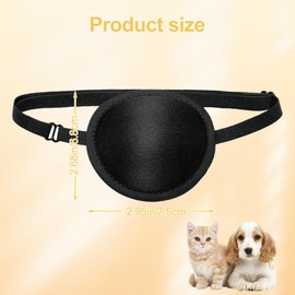 Dog Eye Patch, Eye Patch for Dogs Eye Injuries After Surgery Wounds,Protective Eye Cover for Small Medium Large Dogs Cats with Eye Injuries and Wounds (Black)