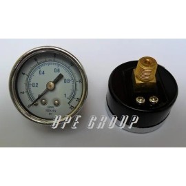 PIC New air pressure gauge air compressor hydraulic 1.5"face  0-15 back mnt 1/8"npt