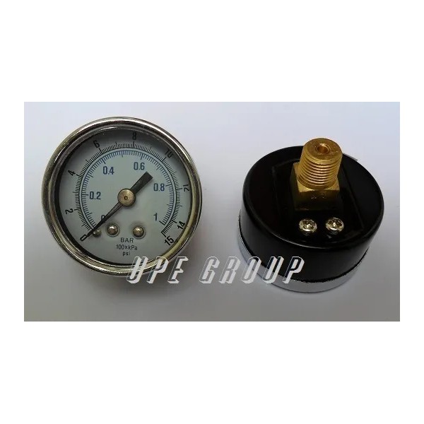 PIC New air pressure gauge air compressor hydraulic 1.5"face 0-15