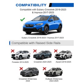 Wonderdriver 300lbs Roof Rack Cross Bars Compatible with Subaru Crosstrek 2018-2023 & Impreza 2017-2023,Heavy Duty Aluminum Lockable Roof Rails Crossbars Rooftop Luggage