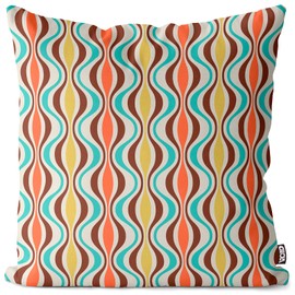 VOID Retro Graphic Pattern 60s 70s Cushion Cover Sofa Cushion Decorative Outdoor Cushion Cushion Size: 40 x 40 cm