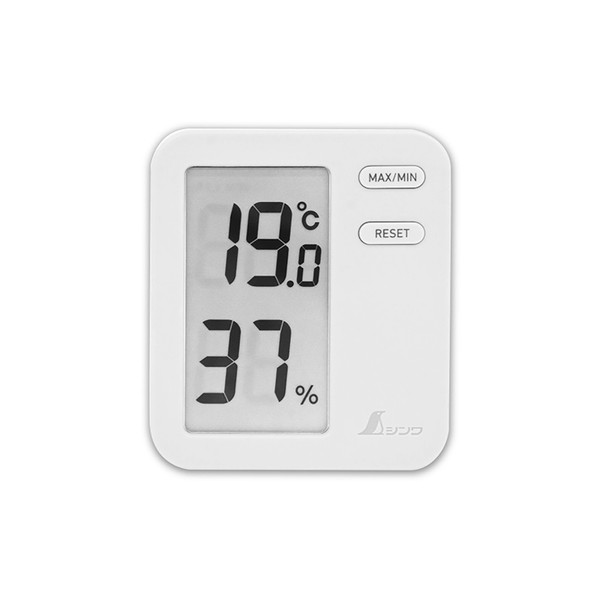 Shinwa Sokutei Digital Thermometer/Hygrometer, Home A, White, Clear Pack 73044