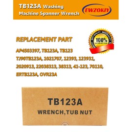 TB123A TB123B Spanner Wrench Compatible with Whirlpool GE Washing Machine Replaces AP6832671 TJ90TB123A 12393 123931 41-123 ERTB123A OVR23A TB123