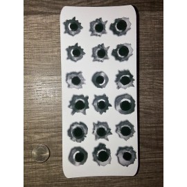 Modern Works (18) Bullet Hole Sticker  gun shot decal realistic car truck glass window vinyl