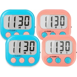 Classroom Timers for Teachers Kids Large Magnetic Digital Timer 4 Pack Blue Pink