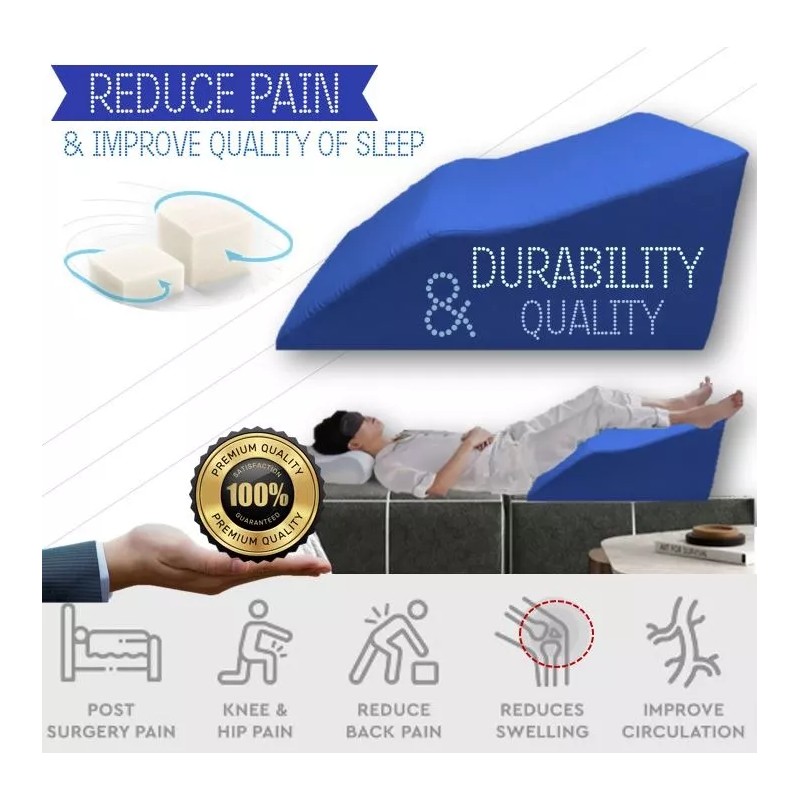 Cojin Descansa Piernas, Disminuye Varices Y Pies Hinchados