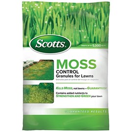 Scotts Moss Control Granules for Lawns, Contains Nutrients to Green Grass, 18.37 lb.
