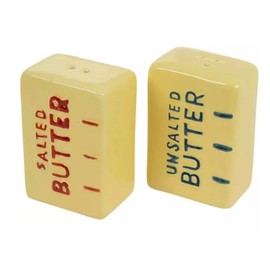 Ceramic Butter Stick Shaped Salt and Pepper Shaker Set