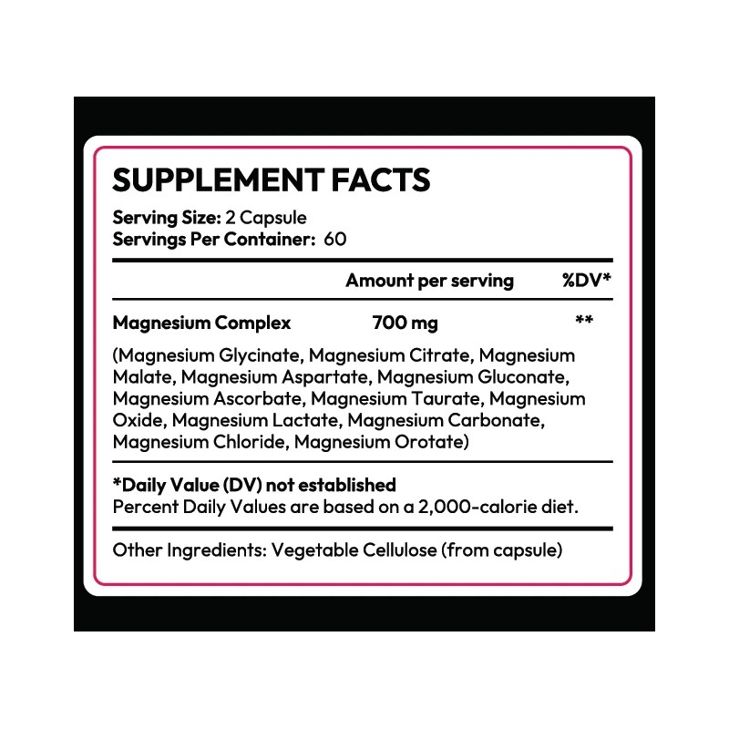 Nutrition pHirst Magnesium 12 in 1 Complex 700mg Glycinate Citrate
