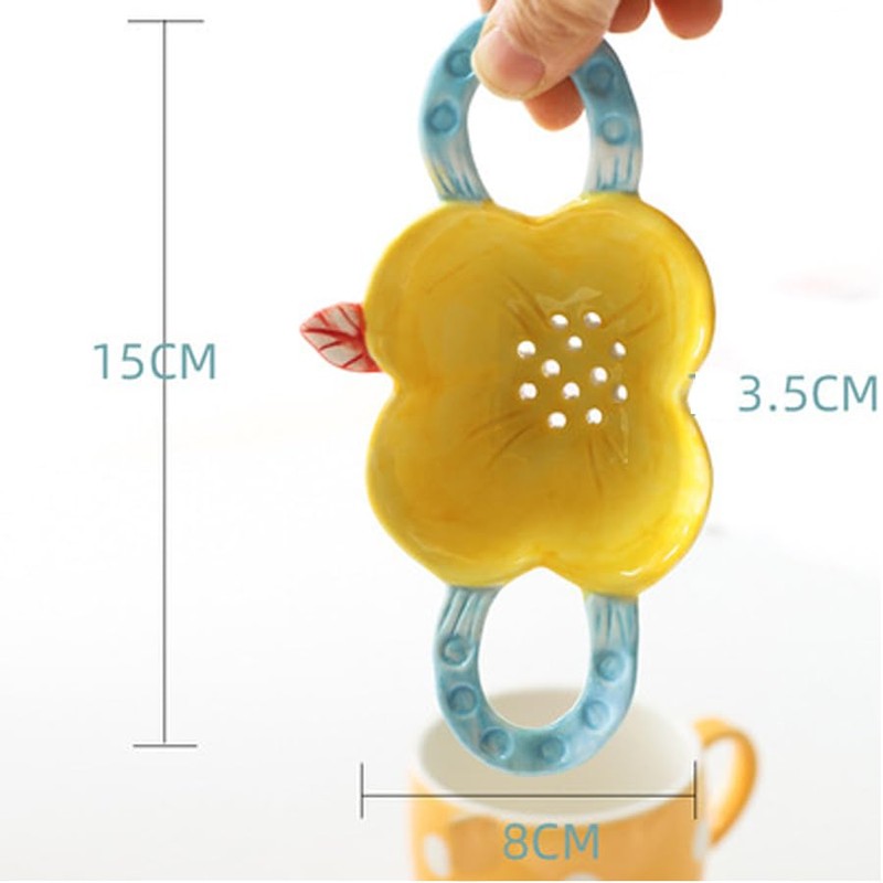 ARFUKA Tea Strainer Tea Filter Ceramic Spice Strainer Tea Strainer