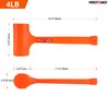 MAXPOWER Dead Blow Hammer, 4LB Dead Blow Mallet with Checkered