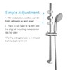OFFO Shower Slide Bar 18 in Adjustable Installation Distance 12-17