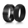VNOX 2PCS Mens Wedding Band Set Silicone Tungsten Rings for