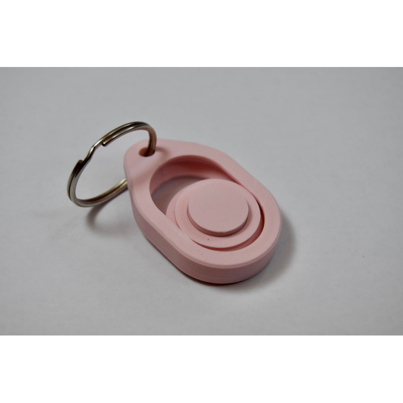 4x 3D Printed Fidget Clicker Slider Spinner Keyring Three Fidget