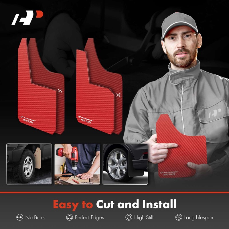 A-Premium Universal Mud Flaps, 4 Pack Splash Guards for Truck