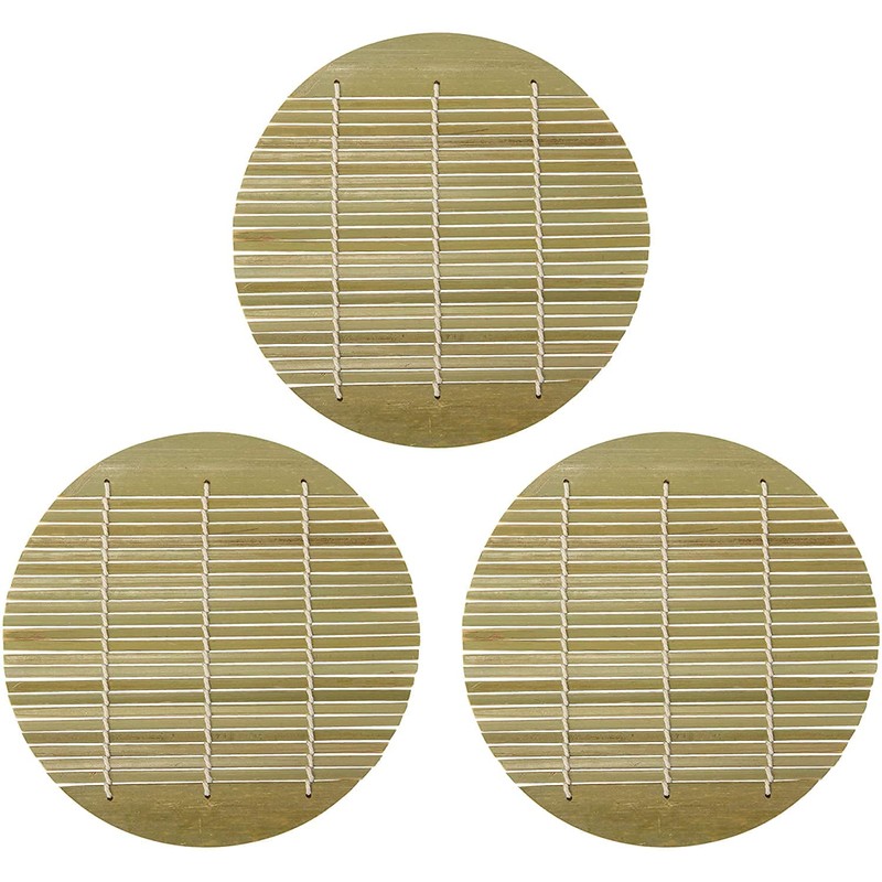Set of 3 Noodle Plates, Bamboo Sauce, 7.5 inches (19
