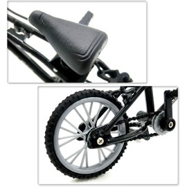 Mini Diecast Mountain Bike, Black, 1/18 Scale, Finger Bicycle Model, Desktop Decor Art Craft