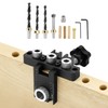 QWORK® 3-in-1 Pocket Hole Jig Kit for 8/10/15 mm Dowels,
