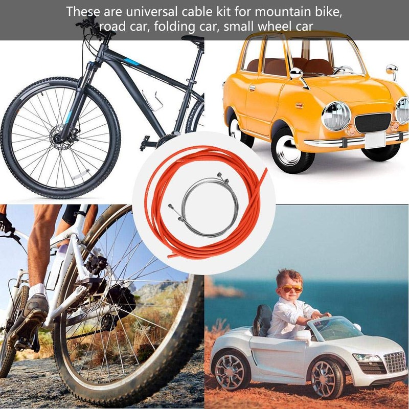 Keenso Bicycle Gear Cable and Brake Cable Set, Universal Bicycle