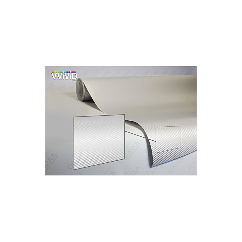 VViViD® XPO White Carbon Fiber Car Wrap Vinyl Roll with