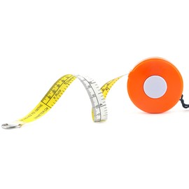 WINTAPE 2 m Tape Measure Body 200 cm / 80 Inch, Measuring Tape with Automatic Rolling, Measuring Tape, Tailor's Measuring Tape, for Measuring Diameter in mm (Orange)