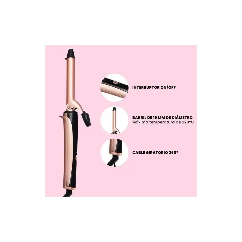 Tenaza Rizadora De Cabello Timco® Iones Cerámica Y Keratina