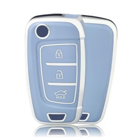 OFFCURVE Key Case Car Key Cover Key Case Protective Cover for Hyundai i30 i30n i35 i40 ix35 NX4 Solaris Elantra Tucson Kona Azera Sonata Genesis Santa Fe Verna Accent