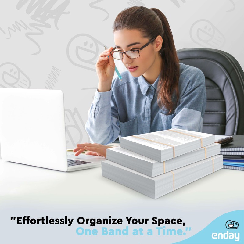 Rubber Bands Assorted Size, Beige Rubber Bands Bulk, Stretchable Elastic