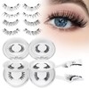 Higu clace Magnetic-Eyelashes with Applicator 4 Pairs Magnetic-Lashes Natural Look