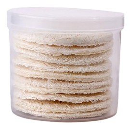 10 Esponjas Desmaquillantes de Lufa Natural Redondas para Exfoliar y Limpiar el Rostro Aptas para Todo Tipo de Piel Suaves y Duraderas Ideales para Uso Facial Diario