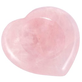 KYEYGWO Rose Quartz Reiki Healing Crystal Worry Stone, Heart Thumb Stone Pocket Palm Trees Pocket Stones Worry Stone Massage Stones for Meditation, Stress Relief, Worry Stone Decompression