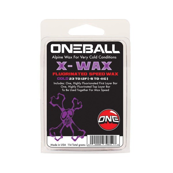 One Mfg X-Wax Cold Snowboard & Ski Wax 114g - The fastest wax we make, for all Snow Temperatures and Conditions