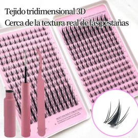 Kit de Extensiones de Pestañas Fairy Naturales con Pegamento y Pinza