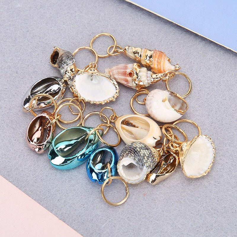 Hair Braid Rings Dreadlocks Ring Shell Hair Ring DIY Hair