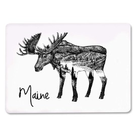 Lantern Press Maine, Moose Double Exposure (52 Playing Cards, Poker Size Card Deck with Jokers)