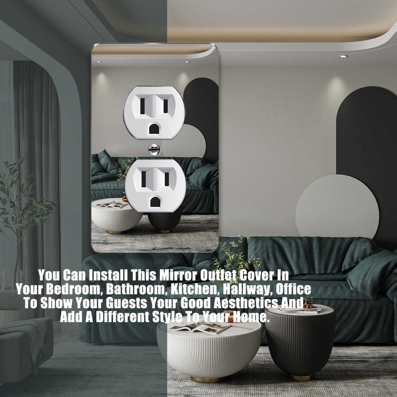 1 Pcs Mirror Outlet Covers Durable Light Switch Plates Acrylic