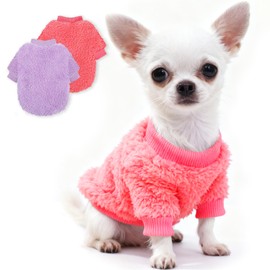 Suéteres para Perros pequeños, suéter de Invierno de Forro Polar para Cachorros, Chihuahuas, Perros Miniatura y Gatitos (de 0,5 a 1,5 kg), Talla XXS