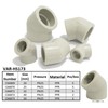 AERZETIX - C66870 - Set of 5 Elbow Fittings 45°