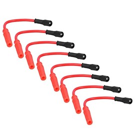 Cable de Bujía de 10,5 Mm, Cables de Bujía de Resistencia Súper Alta con Resistencia Ultrabaja Reemplazo para Motores LS para 4.8 5.3 6.0