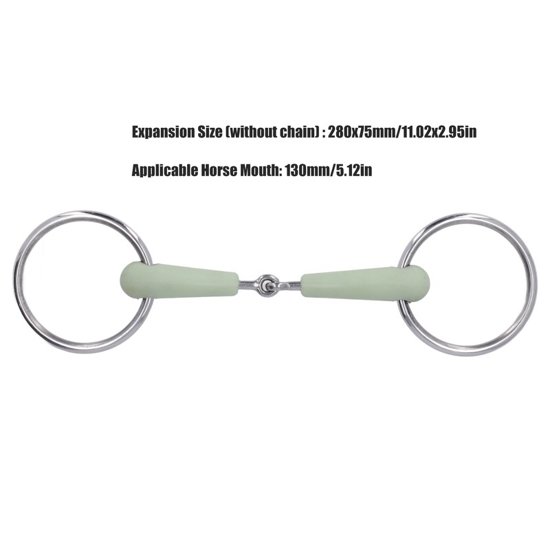 130mm Horse Mouth Snaffle with Chain Stainless Steel Horse Bit